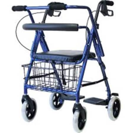 Karman Healthcare R-4602-T-BD 2-in-1 Rollator & Transporter- Metallic Blue